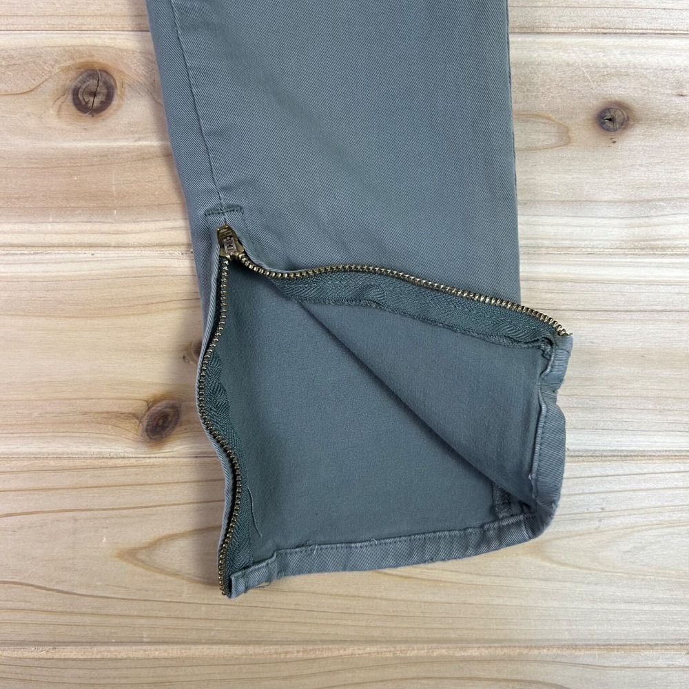 Frame Denim Jeans Womens 26 Distressed Army Green Cargo Low Rise Skinny Jeans - Picture 3 of 11